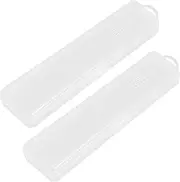 Cabilock 2pcs Portable Storage Boxes Toothbrush Toothpaste Storage Boxes (White)