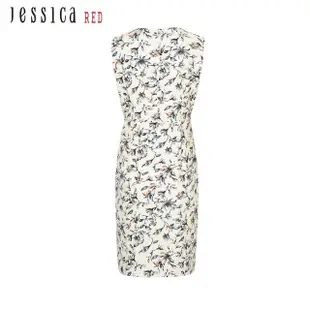 【Jessica Red】浪漫柔美舒適印花雪紡無袖洋裝824178