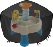 Water Play Table Cover, Children's Round Waterproof Oxford Cloth Protector, Anti-UV Dustproof Playtime Accessory for Garden, Backyard, Outdoor Fun, 210D Oxford Cloth, Black