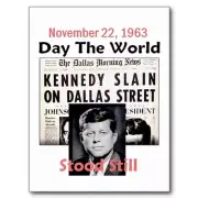 "KENNEDY SLAIN"--Day The Earth Stood Still-Nov. 22, 1963 {Postcard}- {RB21-S2}-