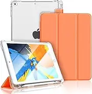 Gahwa iPad 9.7 Inch Case iPad 6th 5th Generation Cases, iPad Air 2, iPad Air Case, Slim Soft TPU Cover Stand Smart Case for iPad 9.7 2018 2017 Model iPad Air 2 Air 1 - Orange