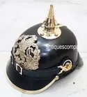 German Pickelhaube Hessen Helmet WW1 & WWI Black Leather Prussian Helmet Replica