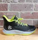 New Mens Under Armour Stephen Curry 3Z6 Basketball Shoes Black Gray Yellow Sz 13