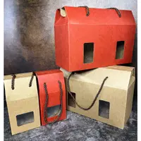 在飛比找蝦皮購物優惠-【48h】紙盒 開窗包裝盒 六角玻璃瓶 包裝盒 牛皮紙盒 餅