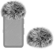 Geekria for Creators Furry Windscreen Compatible with DJI Mic, Mic DeadCat Wind Cover Muff, Fluff Cover Windshield, Wind Noise Reduction (Grey / 2 Pack)