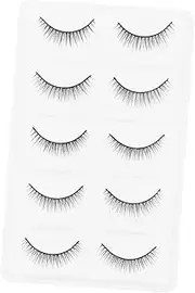 Healeved 1Pair Natural Look Fake Eyelashes Reusable Fiber Eyelash Extensions for Daily Wear Parties and Special Events Comfortable Dense Eyelashes for Stunning Eye Makeup