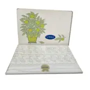 Gloria Gray Embroidered White Full Pillow Cases 2 New Sealed Percale 160 Thread