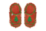 Vigar Tree Home Floor Cleaning Polishing Mopping Microfibre Slipper Mop Pair Red