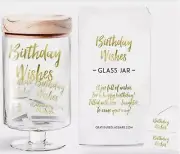 Birthday Wishes Glass Jars From Gratitude Glass Gift Cork Top Birthday Holiday