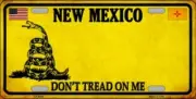NEW MEXICO DON'T TREAD ON ME FLAG METAL AUTO TAG LICENSE PLATE 6X12 (NEW)