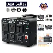 3000W Voltage Converter Transformer 110V to 220V & 220V to 110V with Protection