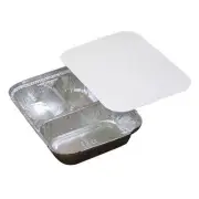 Pactiv Aluminum Senior Citizen Rectangular Food Container Silver 24 oz 200/Case