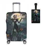 The Nightmare Before Christmas Luggage Cover Tag, 18/24/28/32 Inch Suitcase Protector Tag Pattern-02 White Large