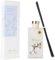 Flower Reed Diffuser Set, 5 Oz Fresh Linen Scent Diffuser with Sticks, Home Frag