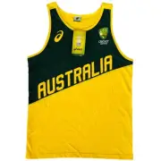 ASICS Cricket Australia Training Singlet Shirt Size Small