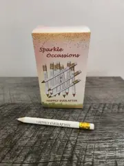 Sparkle Occassions HAPPILY EVER AFTER 4 inch Pre-sharpened Pencils Wedding Gift