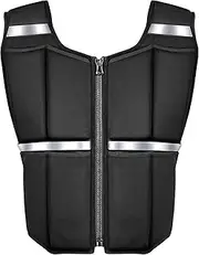 Adjustable Weighted Vest Men 0-33 LBS, 2024 UPGRADED Rucking Vests for Walking with Zipper/Silicone Weights, US PATENT Strength Training Workout Vest for Running GYM Home, Removable Reflective Strips
