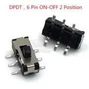Micro Slide Switch DPDT 2P2T 6 Pin ON-OFF 2 Position DVD Panel Mount SMD Switch