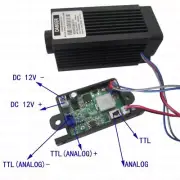 Focusable Analog & TTL 5.5W 5500mW 450nm blue laser module Engrave cutter