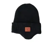 Bluetooth Beanie Hat with Wireless Stereo Headphone Black