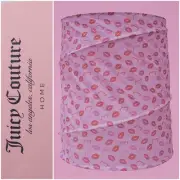 Juicy Couture Home Pink Red Kisses Lips Pop Up Collapsible Mesh Hamper Cute NIP