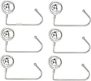 LABRIMP 6pcs Christmas Stocking Hook Xmas Stocking Hook Christmas Fireplace Hanger Holding Mantle Wall Hooks for Stockings Stocking Holder Hook Mantel Hook for Hanging Bag Hook Alloy White
