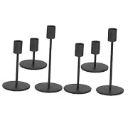 Set of Candlestick Holders Candle Holder Taper Candle Holders Candle 6 Black