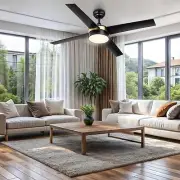 Ceiling Fan Light 52 Inch 4 Black Blades LED Chandelier Lamp w/ Remote Control