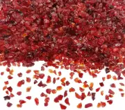 Red Crushed Glass for Resin Art,Broken Fire Glass Pieces for Tabletop Fire Pit,C