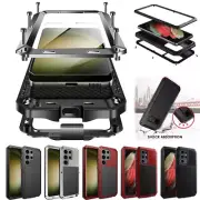 For Samsung Galaxy S23 S22 S21 S20 Ultra S10 Plus S9 Metal Case Heavy Duty Cover