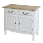 French Provincial Furniture Classic Small Vintage Buffet Sideboard Cabinet White