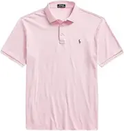 [POLO RALPH LAUREN] Polo RL Men's Interlock Polo Shirt, Rl Carmel Pink, XX-Large