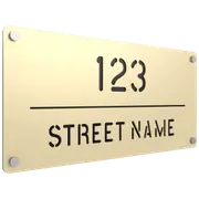 ProtectorAl 580 x 280mm Primrose Aluminium Cut Through Custom House Sign