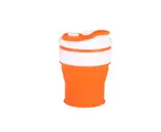 Silicone Collapsible Cup Convenient Travel Coffee Mug Food Grade Silicone - ORANGE