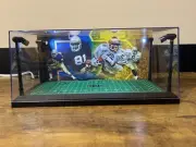 Jerome Bettis & Tim Brown Custom 2-card PSA display case w/ LED lights - ND