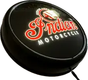 Indian Motorcycle LED Bar Lighting Wall Sign Light Button Black