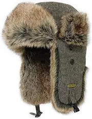 [HEYANN] Winter Trapper Hat Faux Fur Aviator Pilot Hat Warm Russian Ushanka Men's Winter Bomber Hats for Men Women with Ear Flaps Windproof