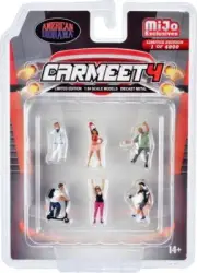 Car Meet 4 6 piece Diecast Figure Set for 1/64 Scale Models by American Diorama