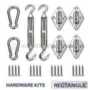 6 inch Kit Tool Rectangle Sun ShadeSail Stainless Steel Hardware Installation