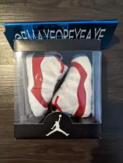 Nike Jordan 11 XI aj11 Crib Bootie White Cherry (CI6165 116) 3C 3 C