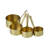 Davis & Waddell Measuring Cups Set of 4 Stainless Steel Kitchen Cooking Baking Tool - Gold