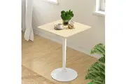 Artiss Bar Table Gas Lift Square 60CM Pine