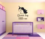 Dream Big Unicorn New Baby Quote Vinyl Wall Art Decor Sticker Nursery Room Decal