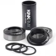 KINK MID 24mm BMX BOTTOM BRACKET BOX KIT W/SPACERS & CONE MATTE BLACK