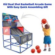 Kid Dual Shot Basketball Arcade Game With 4 Balls Easy Quick Assembling Gift,