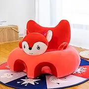 Baby Seat for Babies 3 Months & Up, Sit Me Up Floor Seat for Infants, Cartoon Back Head Support Sitting Infant Sofa, Toddler Plush Animal Shaped Learning Sitting Up Chair (Fox)