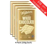 Whittaker's White Chocolate Block 250g (Pack of 4) （Made in New Zealand）