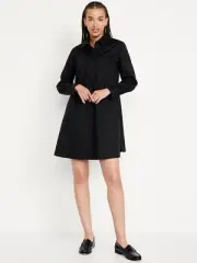 Old Navy Black Loose Mini Shirt Dress Size XXL