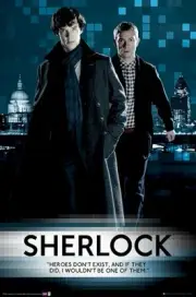 SHERLOCK POSTER ~ HEROES DUO 24x36 TV Benedict Cumberbatch Martin Freeman