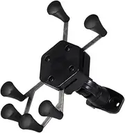 RORPOIR Motorcycle Phone Mount Tether 6 Handlebar Bracket Black Anti-Theft Grip Holder